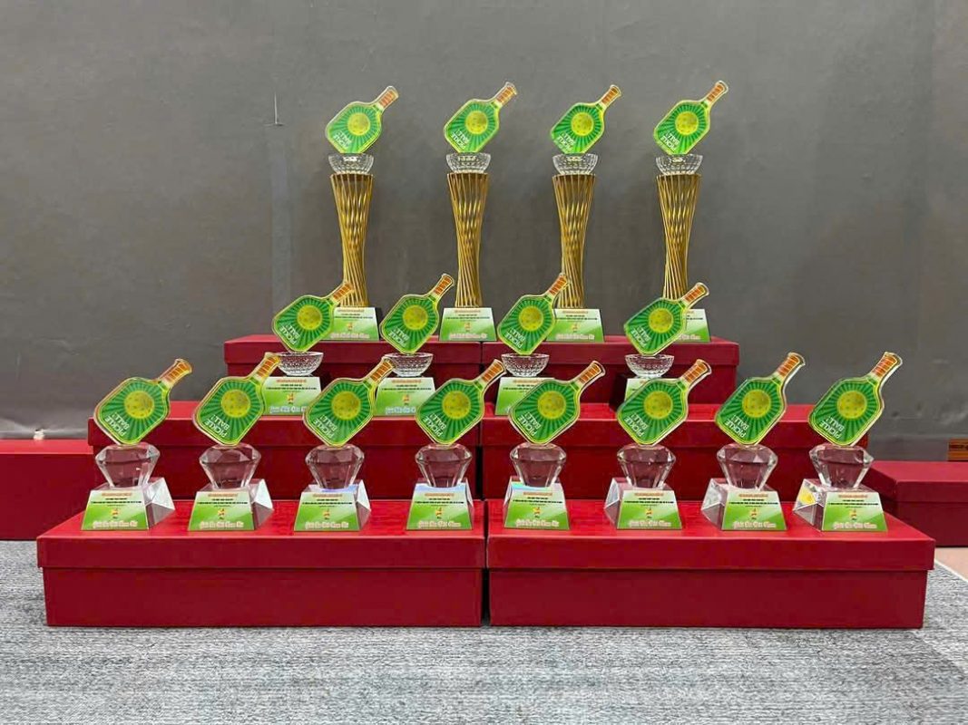 Cúp pickleball bộ nhất nhì ba